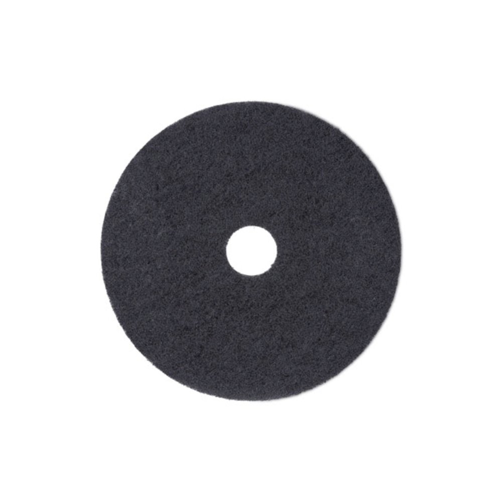 Stripping Floor Pads, 19" Diameter, Black, 5/Carton. Picture 1