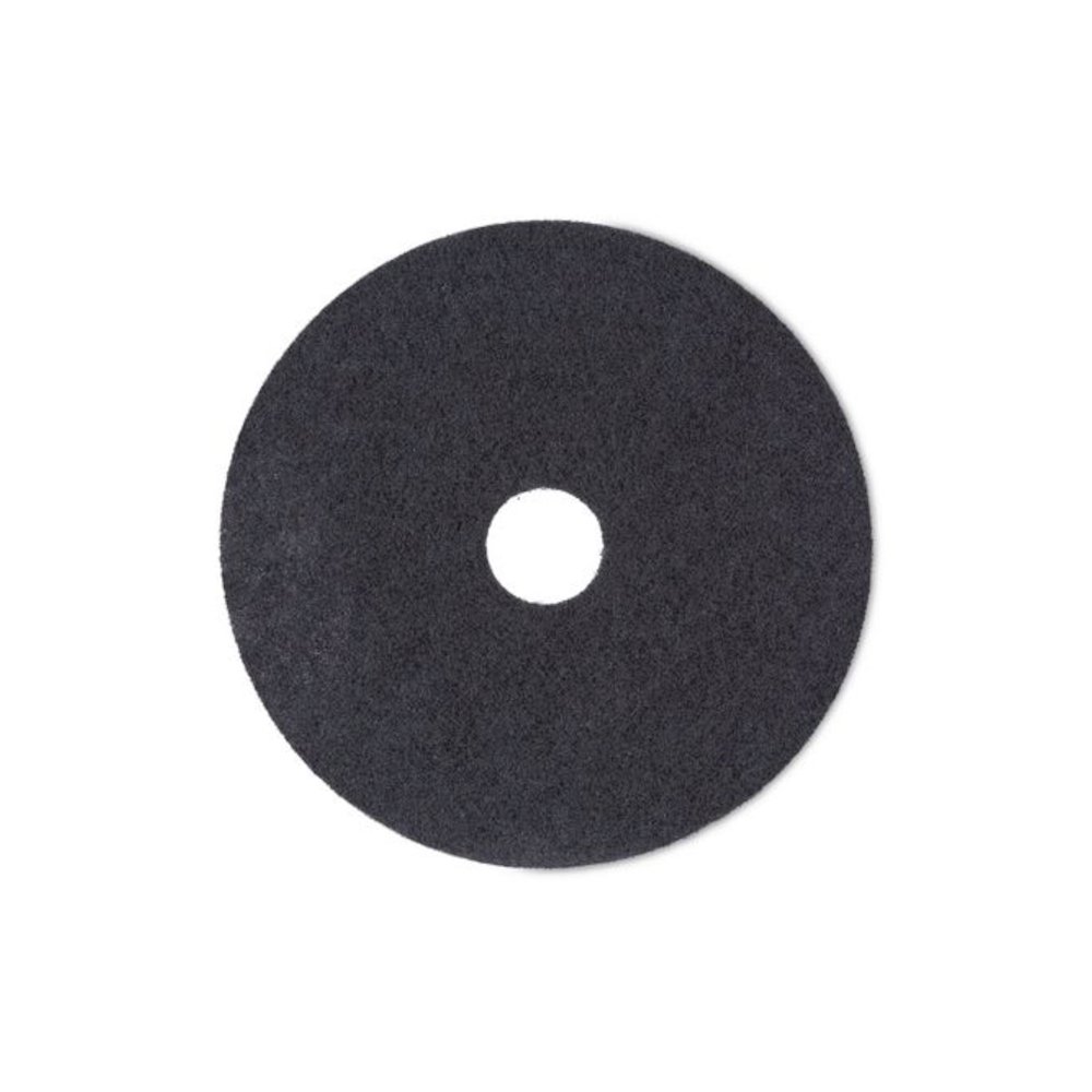 Stripping Floor Pads, 18" Diameter, Black, 5/Carton. Picture 1