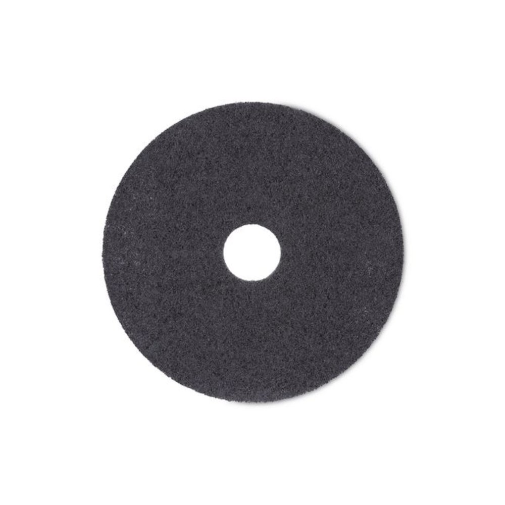 High Performance Stripping Floor Pads, 17" Diameter, Black, 5/Carton. Picture 1