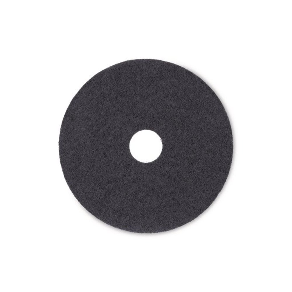 Stripping Floor Pads, 17" Diameter, Black, 5/Carton. Picture 1