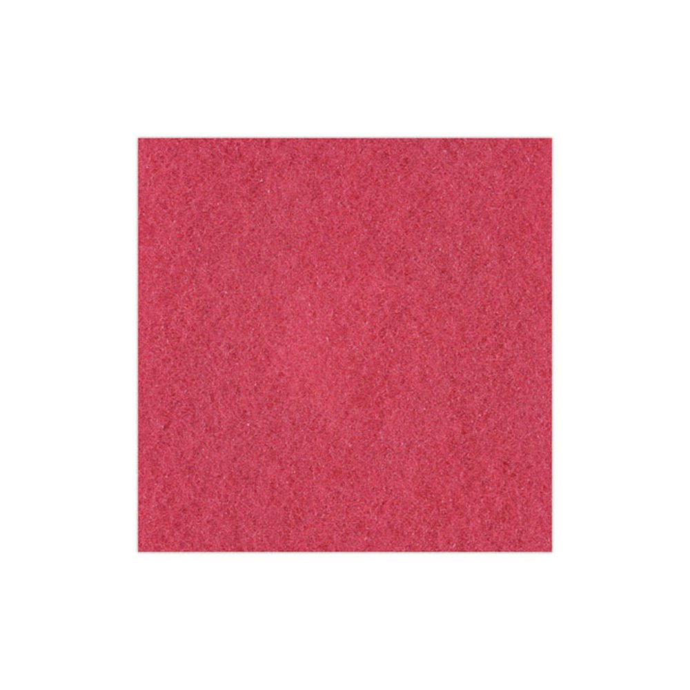 Buffing Floor Pads, 16" Diameter, Red, 5/Carton. Picture 6