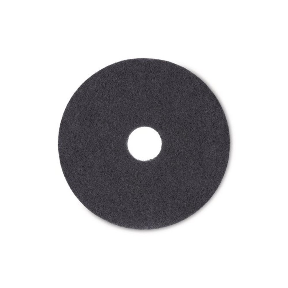 Stripping Floor Pads, 16" Diameter, Black, 5/Carton. Picture 1