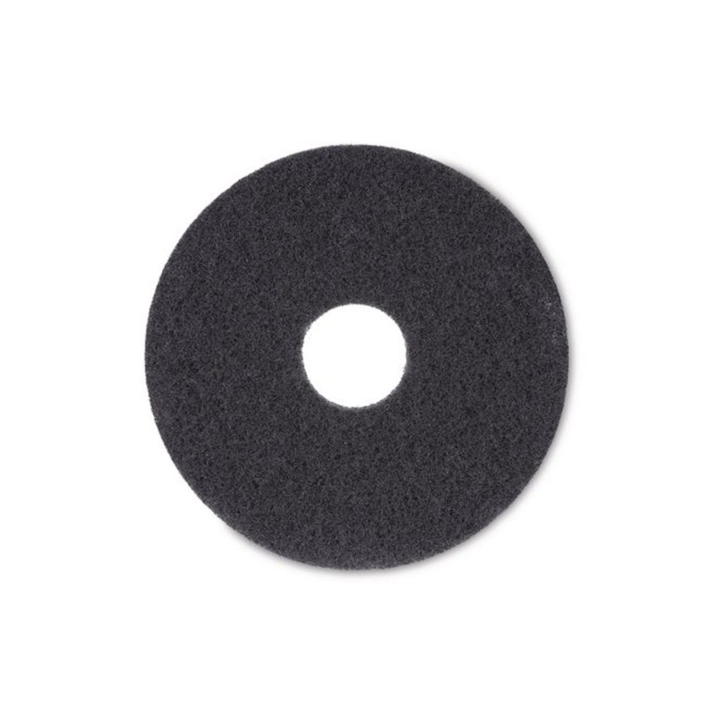 Stripping Floor Pads, 13" Diameter, Black, 5/Carton. Picture 1