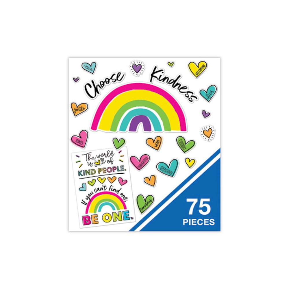 Motivational Bulletin Board Sets, 75-Piece Set, Kind Vibes, 30" x 16", Multicolor. Picture 4