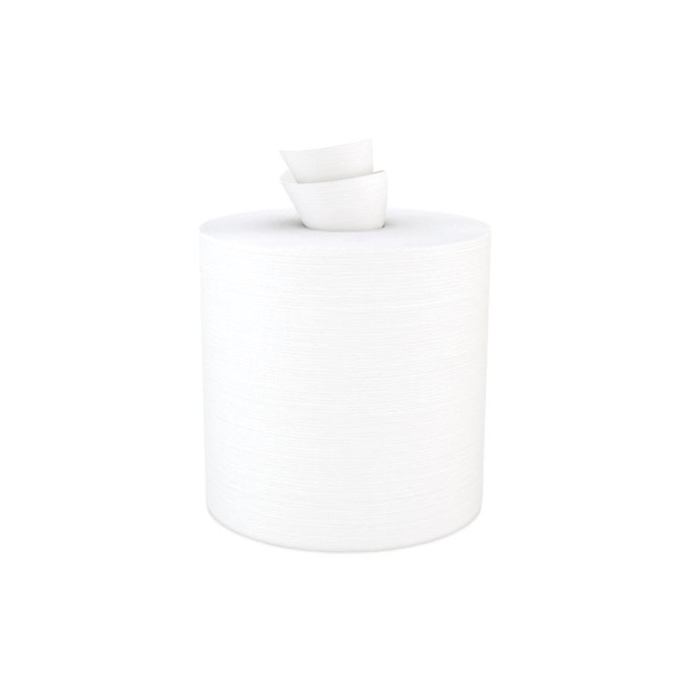Tuff-Job Spunlace Towels, Centerpull Roll, 8 x 13, White, 369 Sheets/Roll, 6/Carton. Picture 1