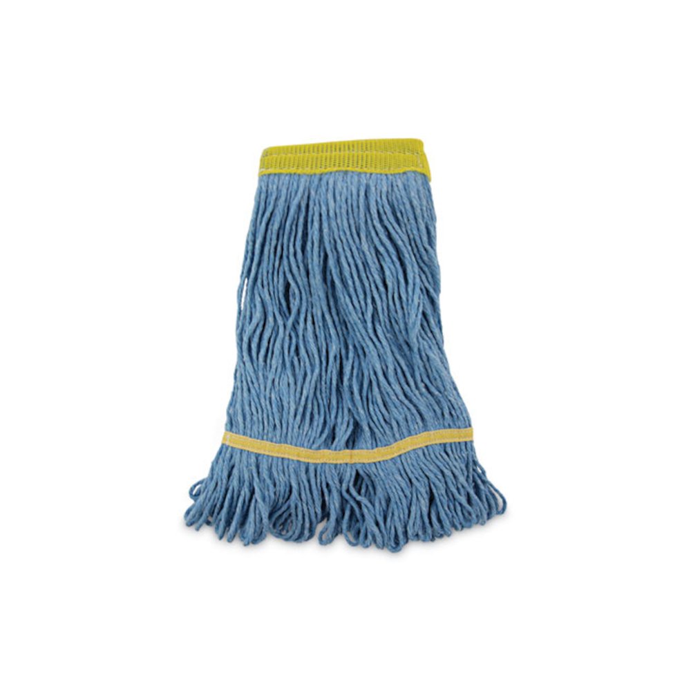 Super Loop Wet Mop Head, Cotton/Synthetic Fiber, 5" Headband, Small Size, Blue, 12/Carton. Picture 1