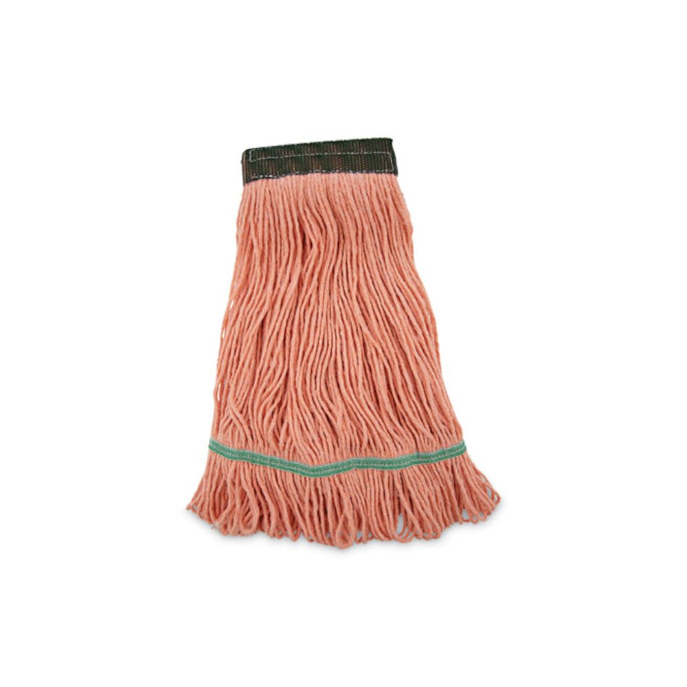 Super Loop Wet Mop Head, Cotton/Synthetic Fiber, 5" Headband, Medium Size, Orange, 12/Carton. Picture 1