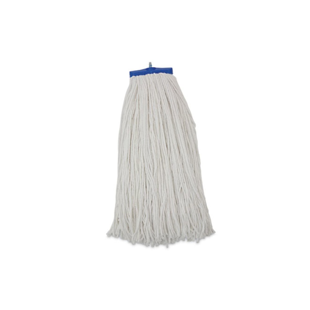 Cut-End Lie-Flat Wet Mop Head, Rayon, 24 oz, White. Picture 1