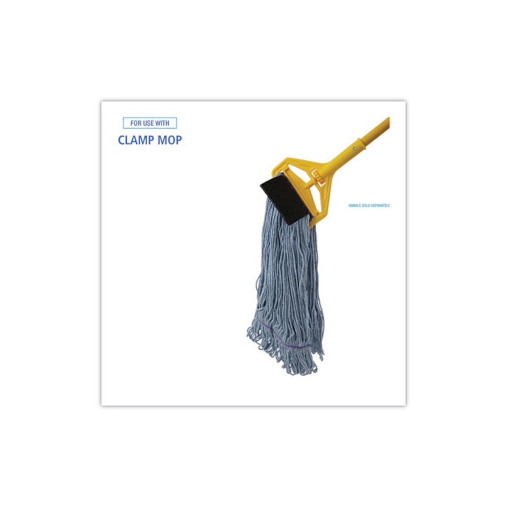 Mop Head, Loop-End, Cotton With Scrub Pad, Large, 12/Carton. Picture 3