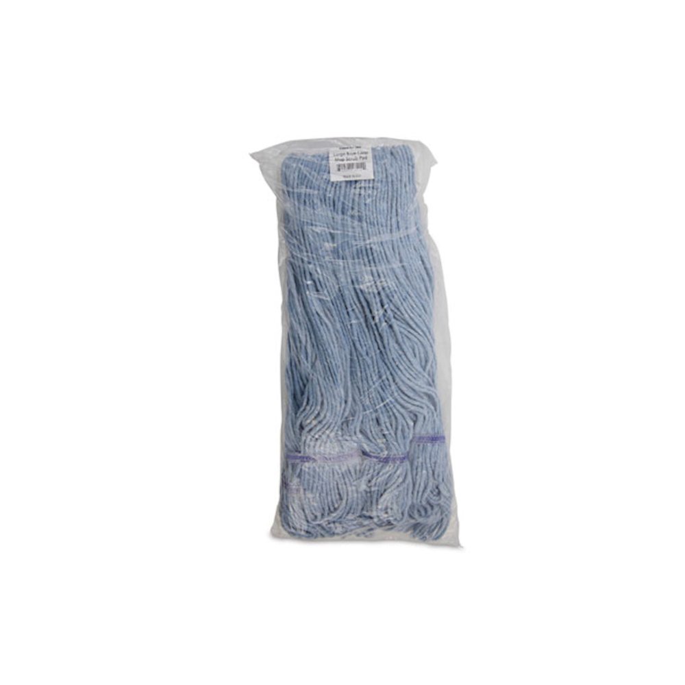 Mop Head, Loop-End, Cotton With Scrub Pad, Large, 12/Carton. Picture 7