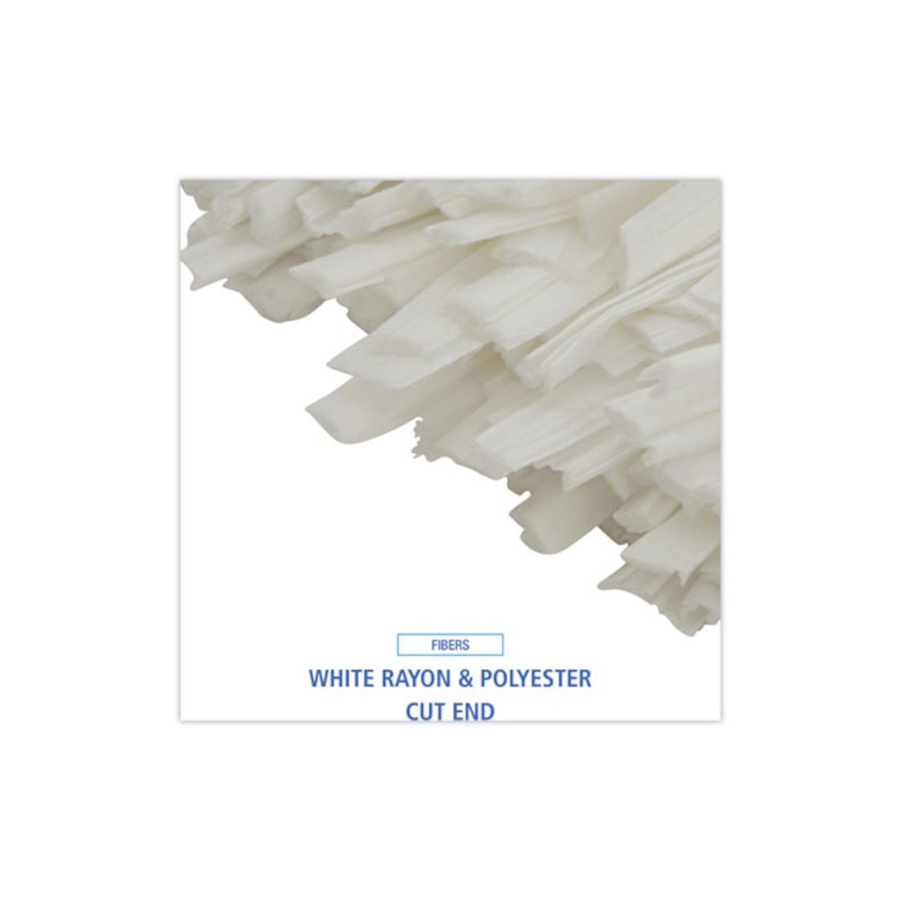 Nonwoven Cut End Edge Mop, Rayon/Polyester, #24, White, 12/Carton. Picture 4