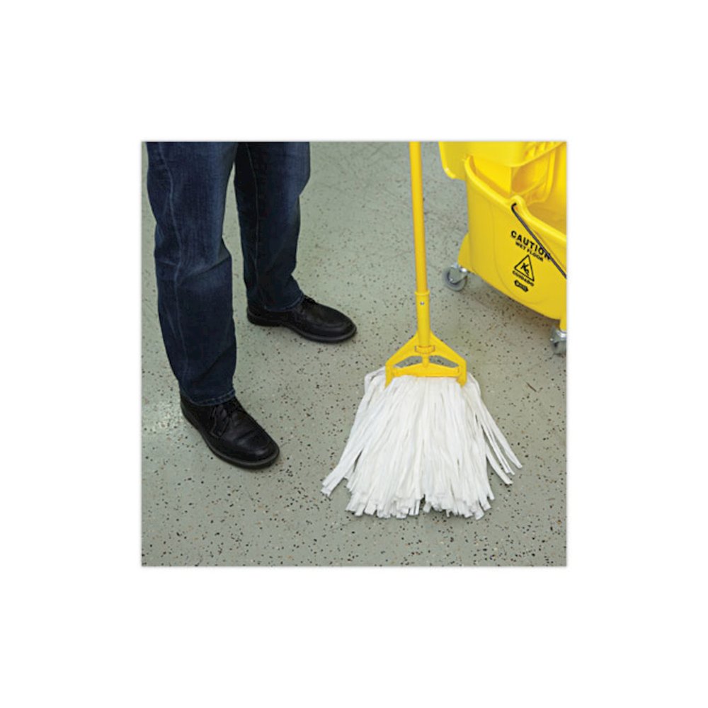 Nonwoven Cut End Edge Mop, Rayon/Polyester, #24, White, 12/Carton. Picture 5