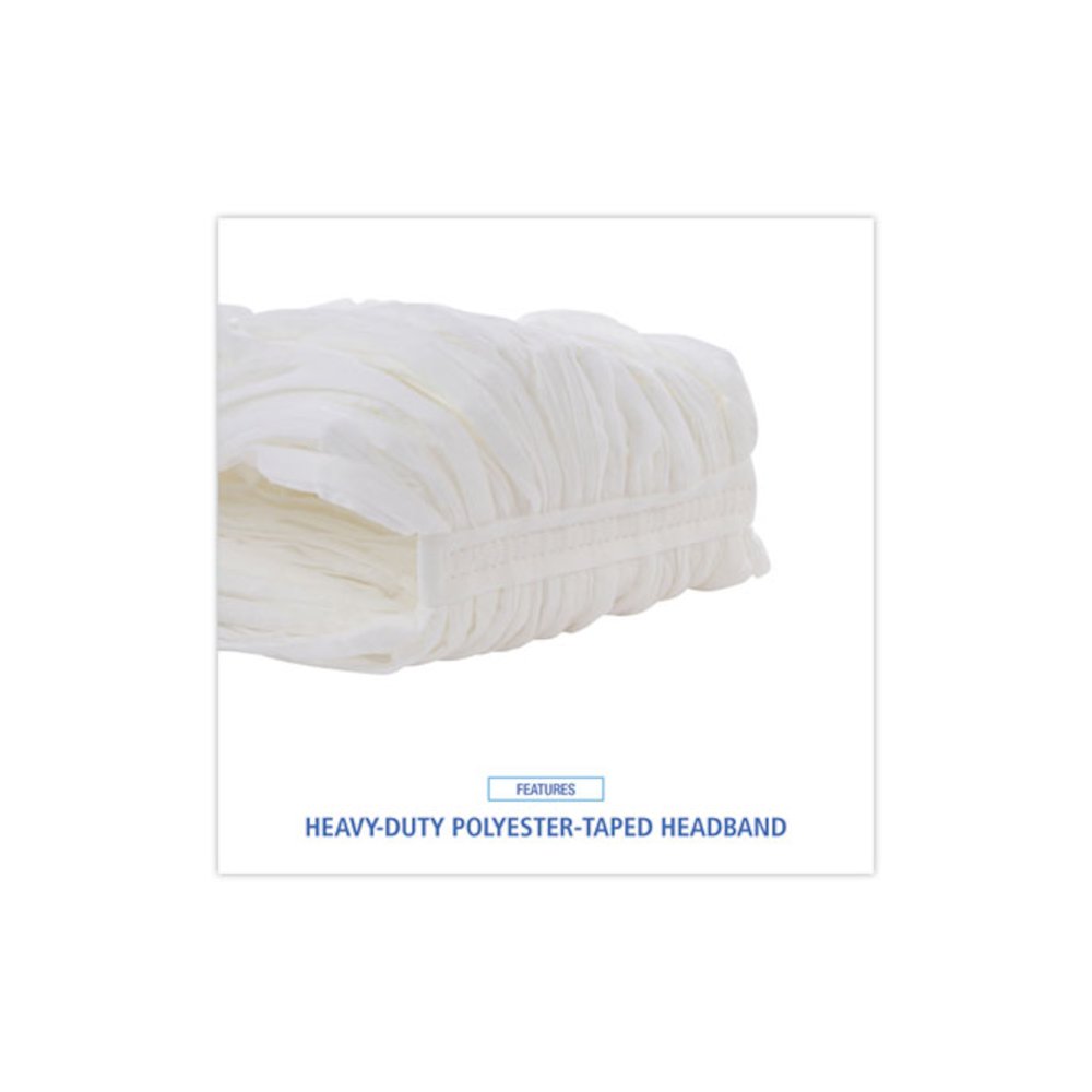 Nonwoven Cut End Edge Mop, Rayon/Polyester, #24, White, 12/Carton. Picture 6