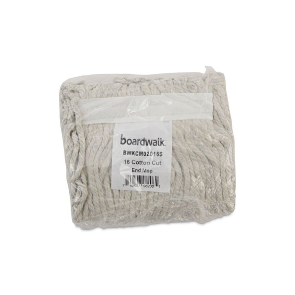 Mop Head, Cotton, Cut-End, White, 4-Ply, #16 Band, 12/Carton. Picture 7