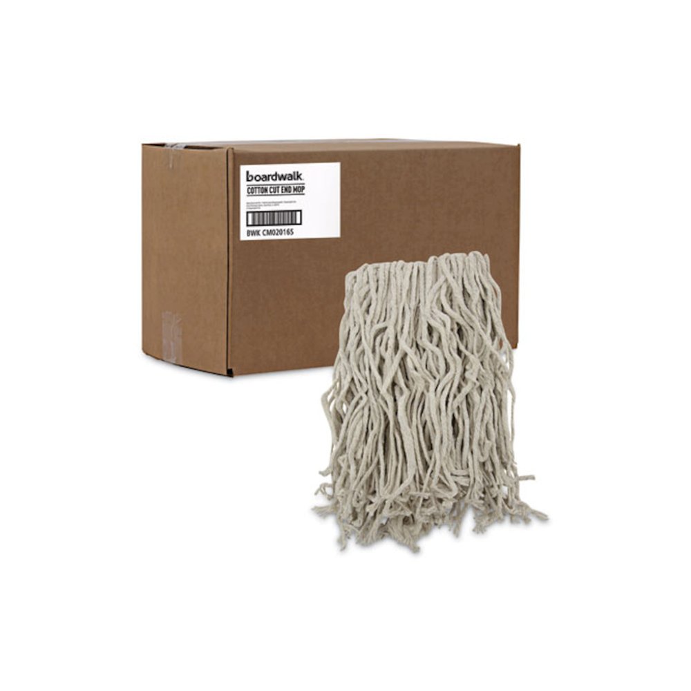 Mop Head, Cotton, Cut-End, White, 4-Ply, #16 Band, 12/Carton. Picture 9