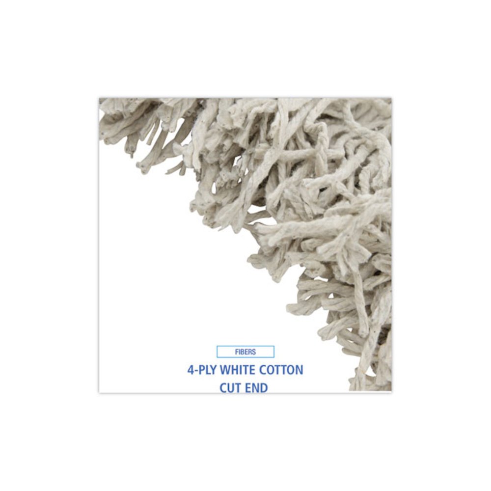 Cotton Mop Head, Cut-End, #32, White, 12/Carton. Picture 4