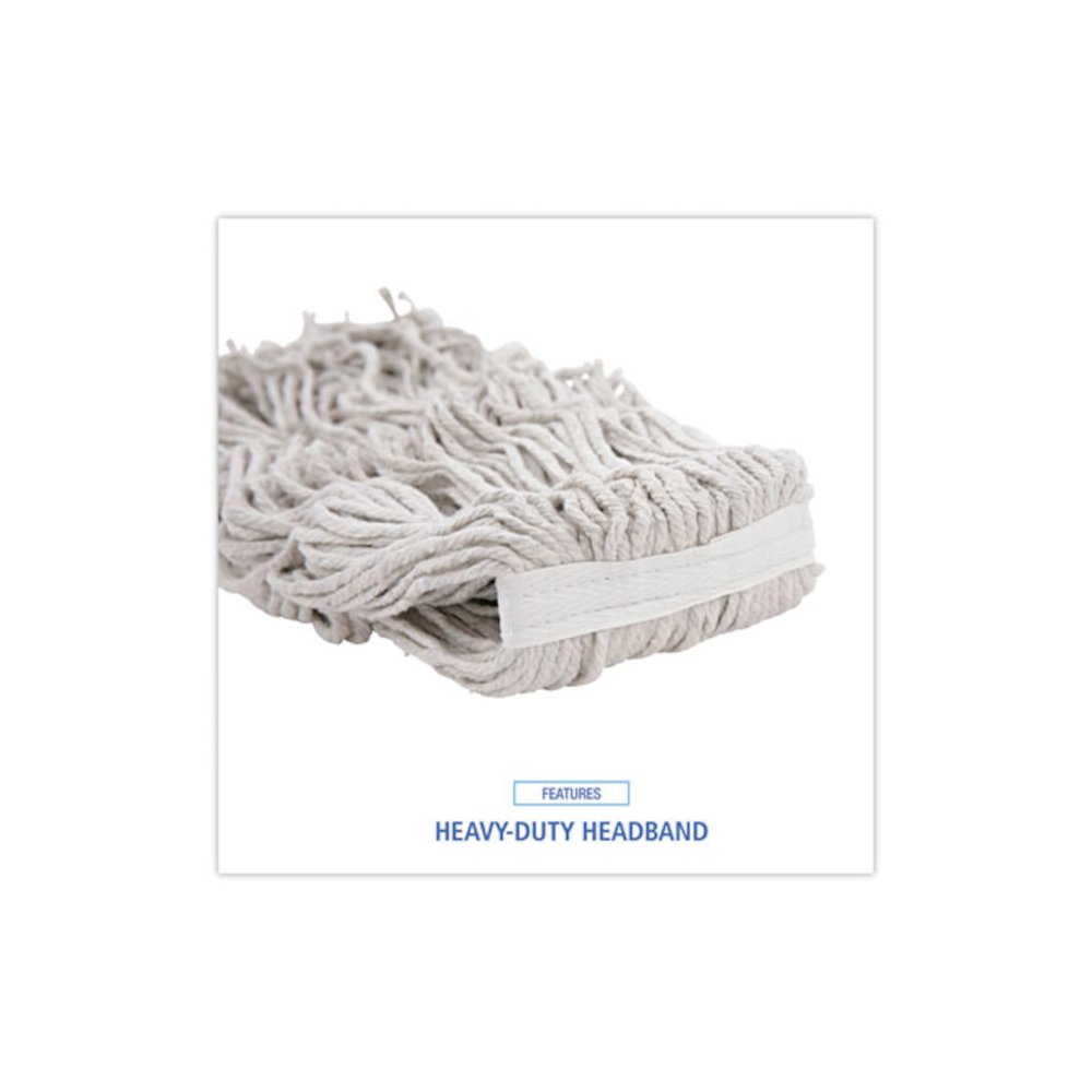 Cotton Mop Head, Cut-End, #32, White, 12/Carton. Picture 6