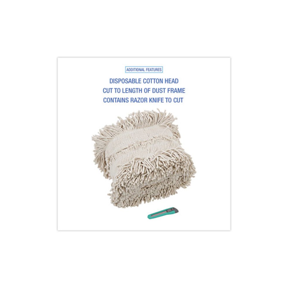 Flash Forty Disposable Dust Mop Heads, Cotton, 5", Natural. Picture 3