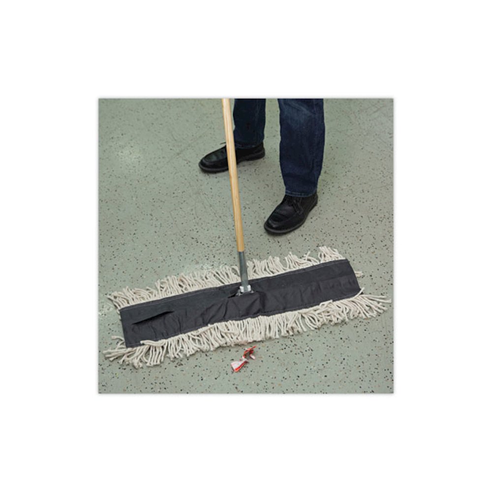 Flash Forty Disposable Dust Mop Heads, Cotton, 5", Natural. Picture 5