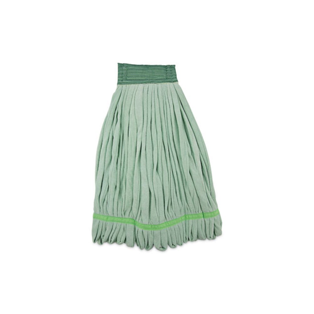 Microfiber Looped-End Wet Mop Head, Large, Green, 12/Carton. Picture 1