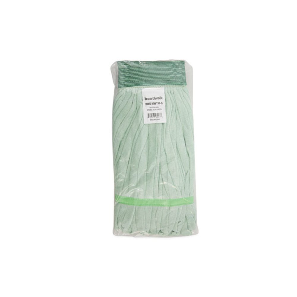 Microfiber Looped-End Wet Mop Head, Medium, Green. Picture 7