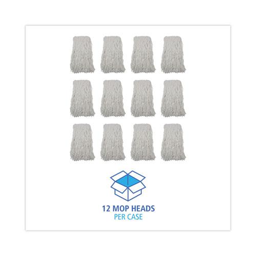 Banded Rayon Cut-End Mop Heads, #24, White, 1.25" Headband, 12/Carton. Picture 8