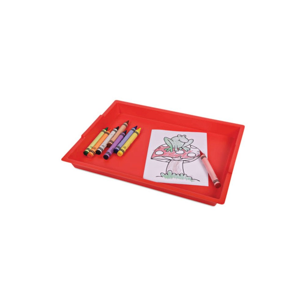 Little Artist Antimicrobial Finger Paint Tray, 16 x 1.8 x 12, Red. Picture 3