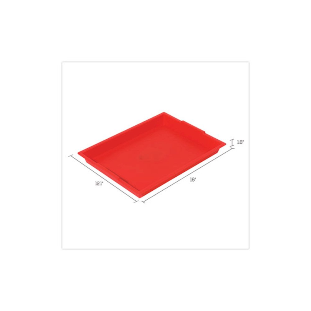 Little Artist Antimicrobial Finger Paint Tray, 16 x 1.8 x 12, Red. Picture 4