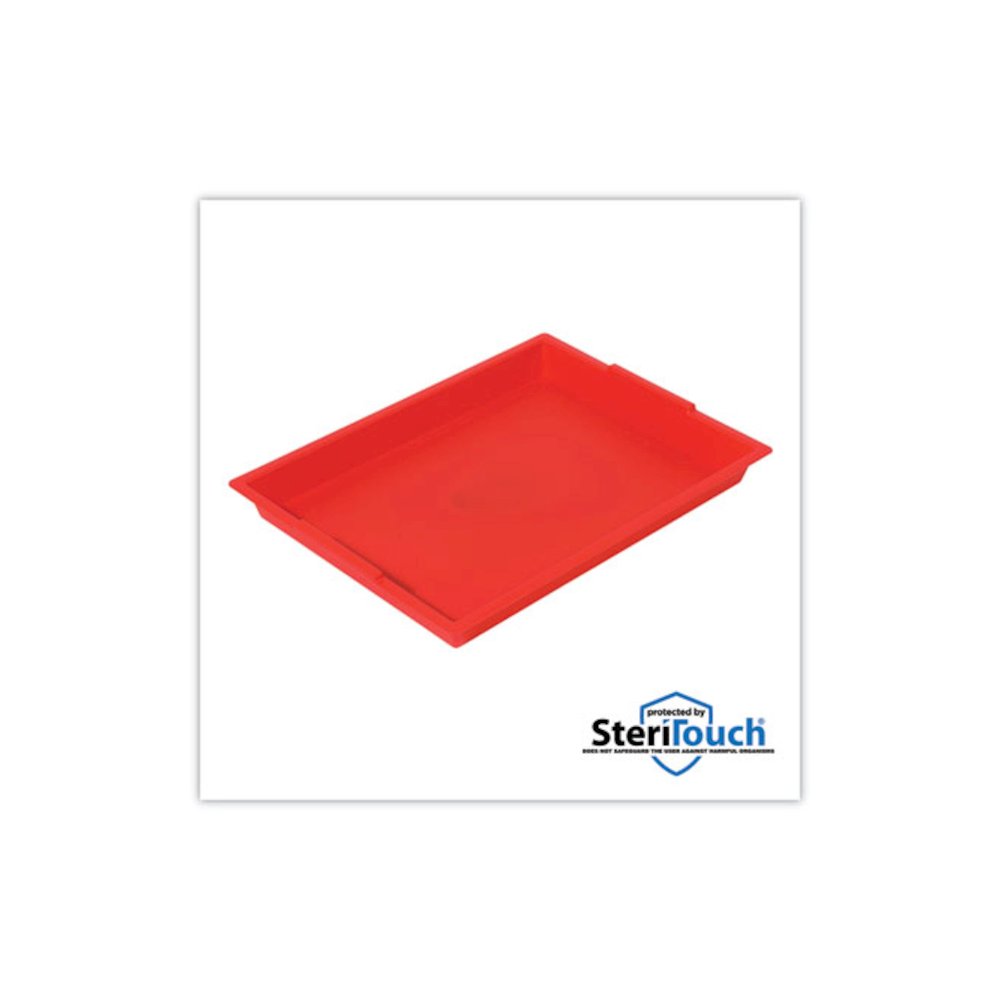 Little Artist Antimicrobial Finger Paint Tray, 16 x 1.8 x 12, Red. Picture 5