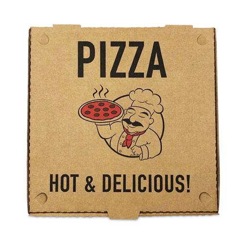 Pizza Boxes, 10 x 10 x 2, Brown, Paper, 50/Pack. Picture 2