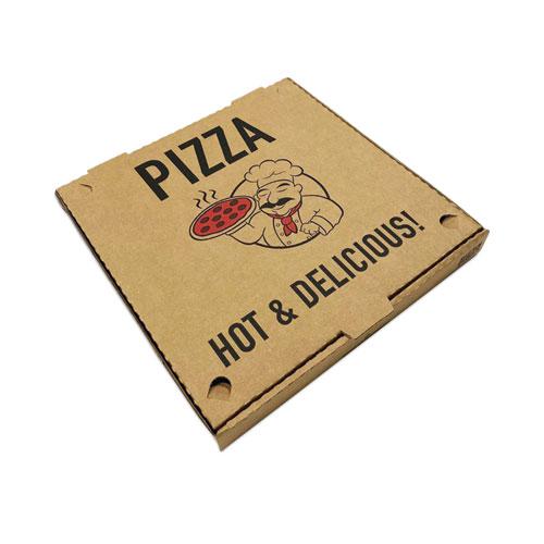 Pizza Boxes, 10 x 10 x 2, Brown, Paper, 50/Pack. Picture 1