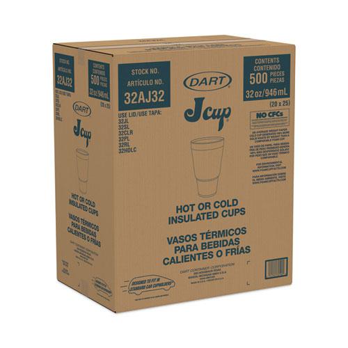 Foam Drink Cups, Tapered Bottom, 32 oz, White, 25/Bag, 20 Bags/Carton. Picture 2