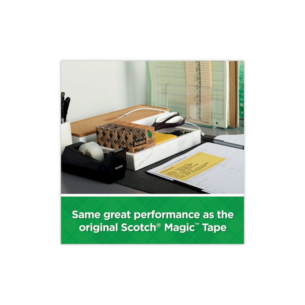 Magic Greener Tape with C38 Dispenser, 1" Core, 0.75" x 75 ft, Clear, 6/Pack. Picture 4