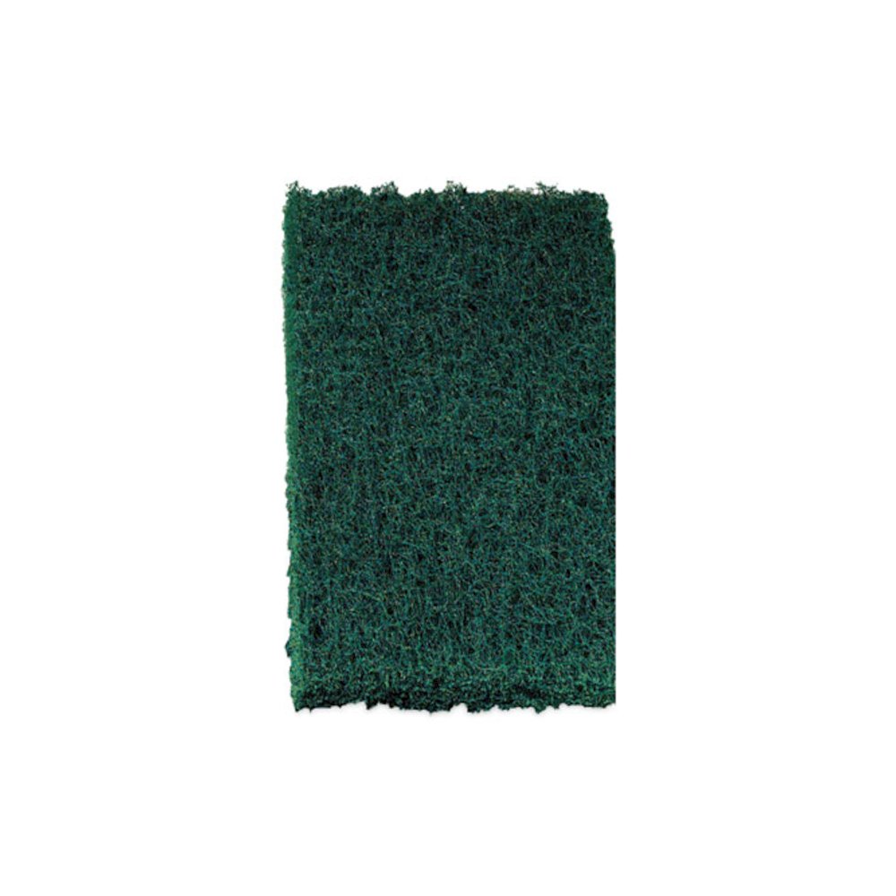 Heavy-Duty Scouring Pad, 3.8 x 6, Green, 10/Carton. Picture 4