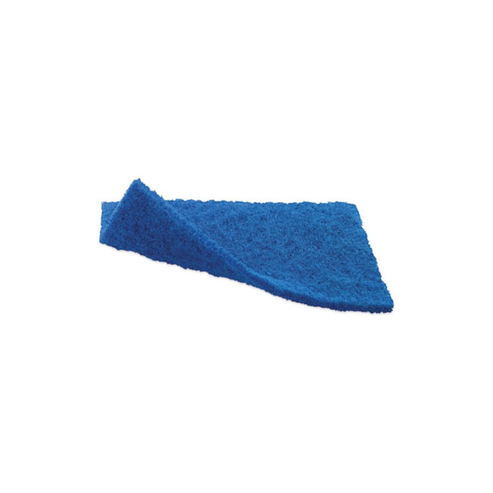 Non-Scratch Scour Pads, 3 x 6, Blue, 10/Carton. Picture 4