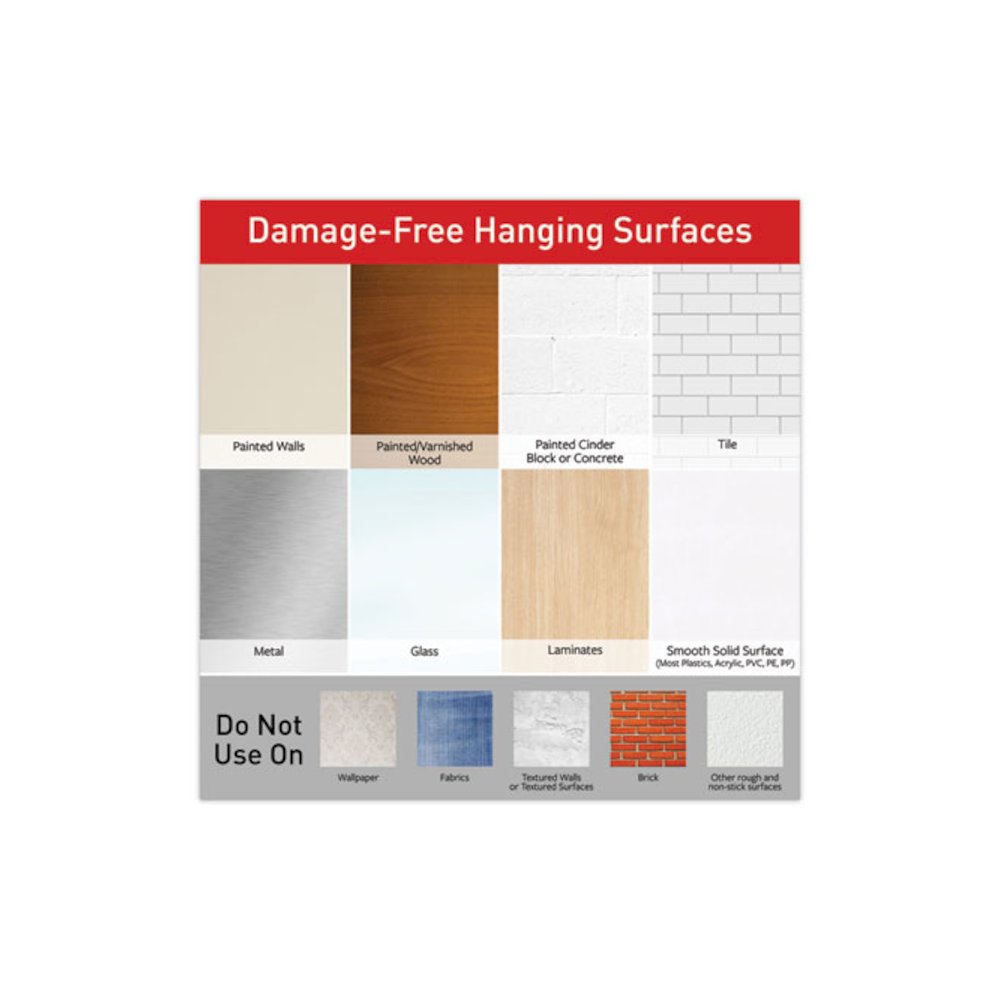 Damage-Free Hanging Picture Hanging Strip Pairs, Holds Up to 2.5 lb, Medium: 0.75" x 2.75", White, 12/Pack. Picture 10