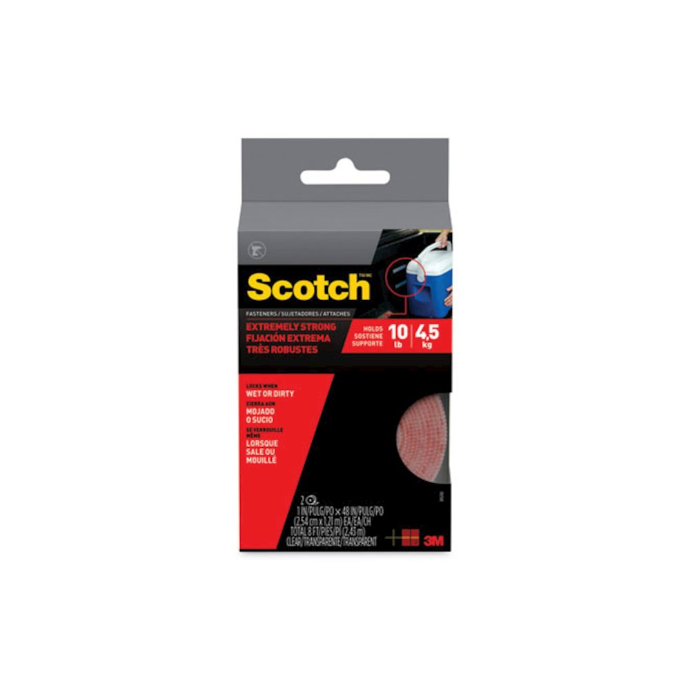 Extreme Fasteners, 1" x 4 ft, Clear, 2/Pack. Picture 1