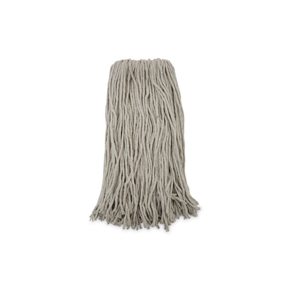 Premium Cut-End Wet Mop Heads, Cotton, 20 oz, White, 12/Carton. Picture 1