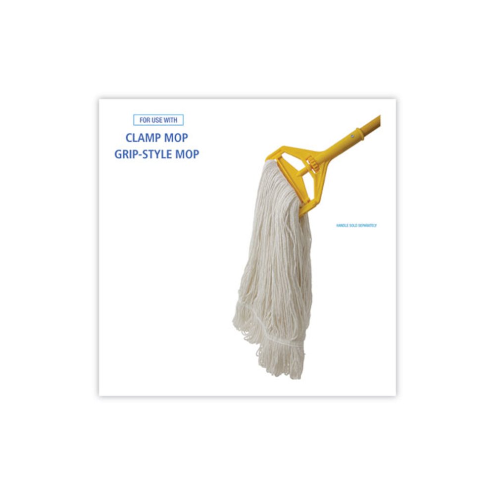 Pro Loop Web/Tailband Wet Mop Head, Rayon, 24 oz, White, 12/Carton. Picture 3
