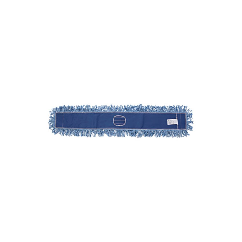 Dust Mop Head, Cotton/Synthetic Blend, 48" x 5", Blue. Picture 1