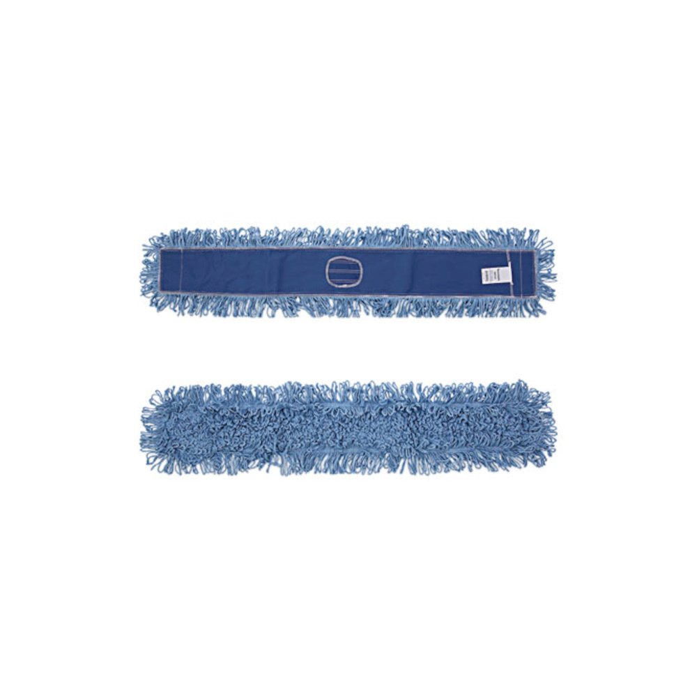 Dust Mop Head, Cotton/Synthetic Blend, 48" x 5", Blue. Picture 6