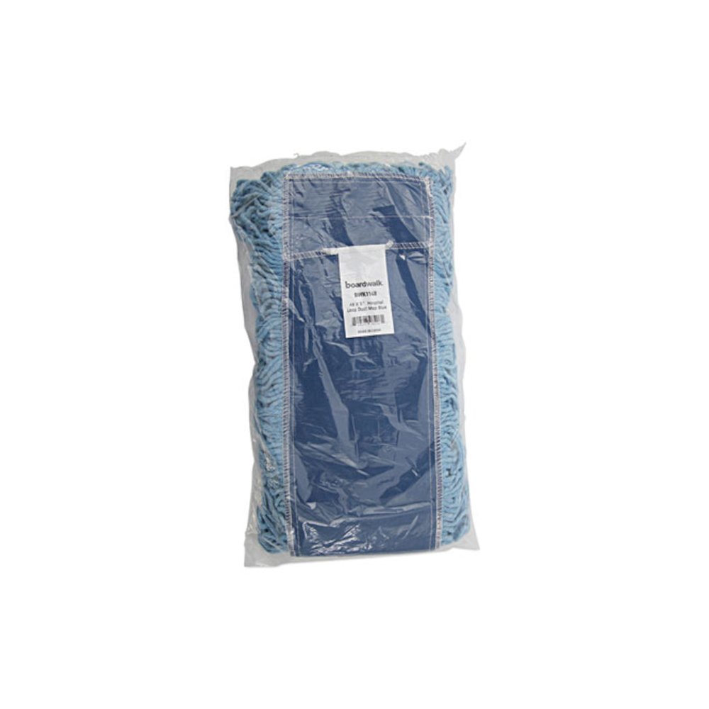 Dust Mop Head, Cotton/Synthetic Blend, 48" x 5", Blue. Picture 7