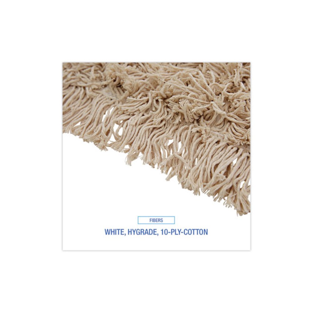 Industrial Dust Mop Head, Hygrade Cotton, 18 x 5, White. Picture 4