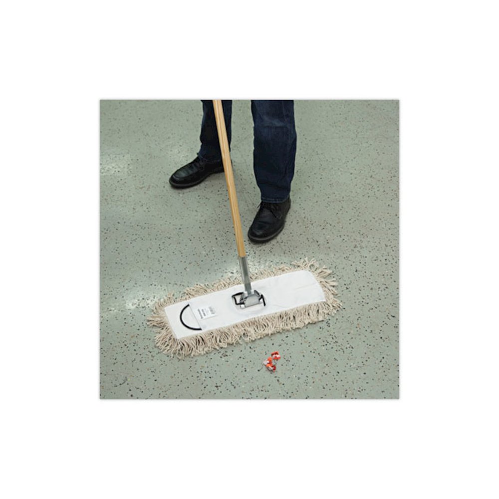 Industrial Dust Mop Head, Hygrade Cotton, 18 x 5, White. Picture 5