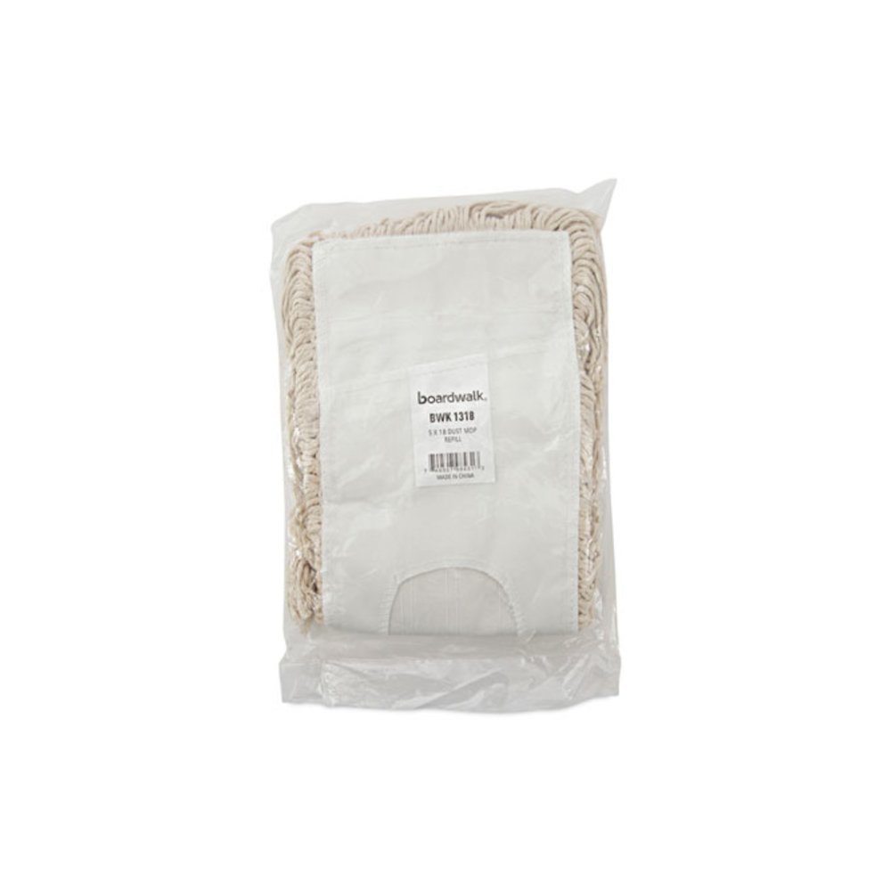 Industrial Dust Mop Head, Hygrade Cotton, 18 x 5, White. Picture 7