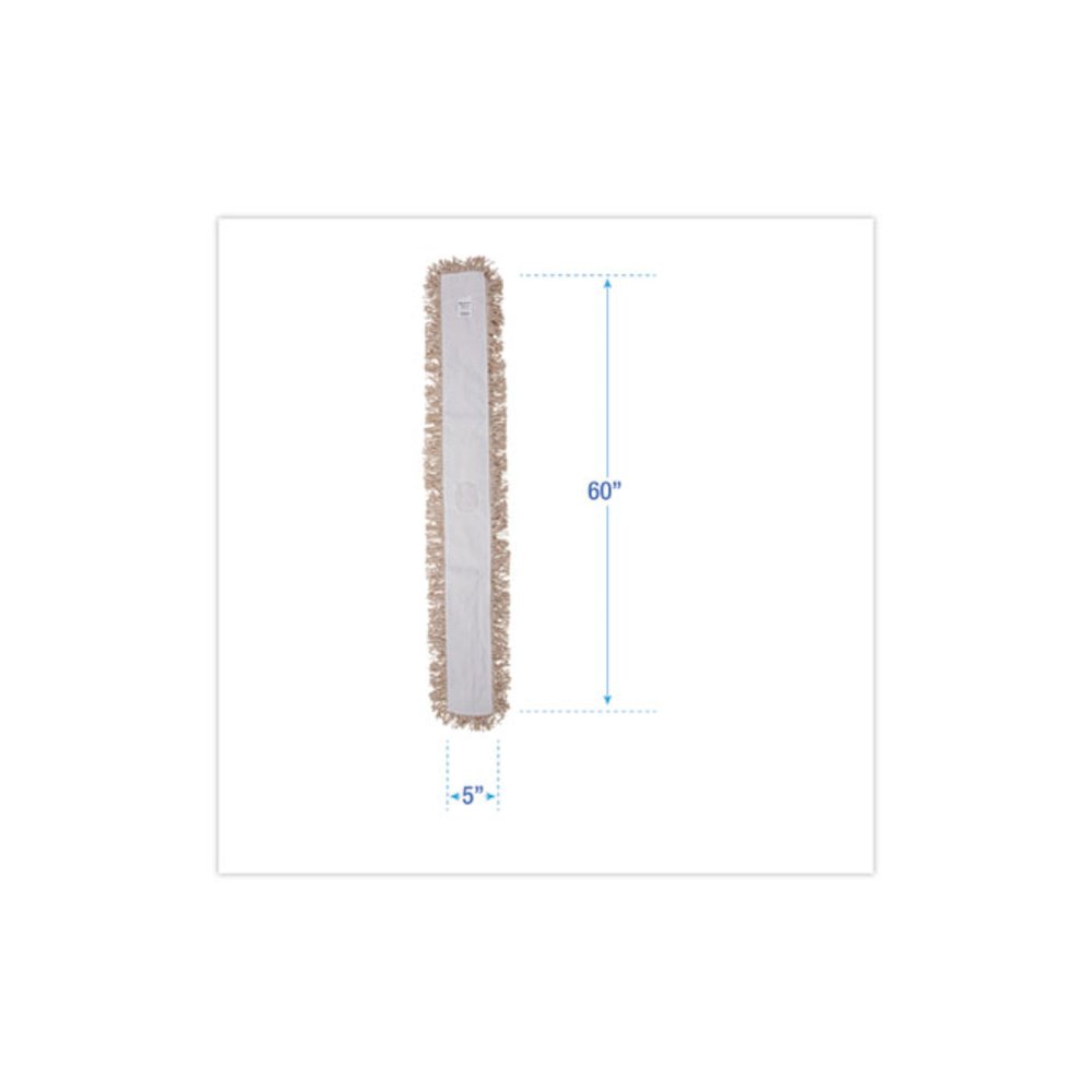 Industrial Dust Mop Head, Hygrade Cotton, 60 x 5, White. Picture 2