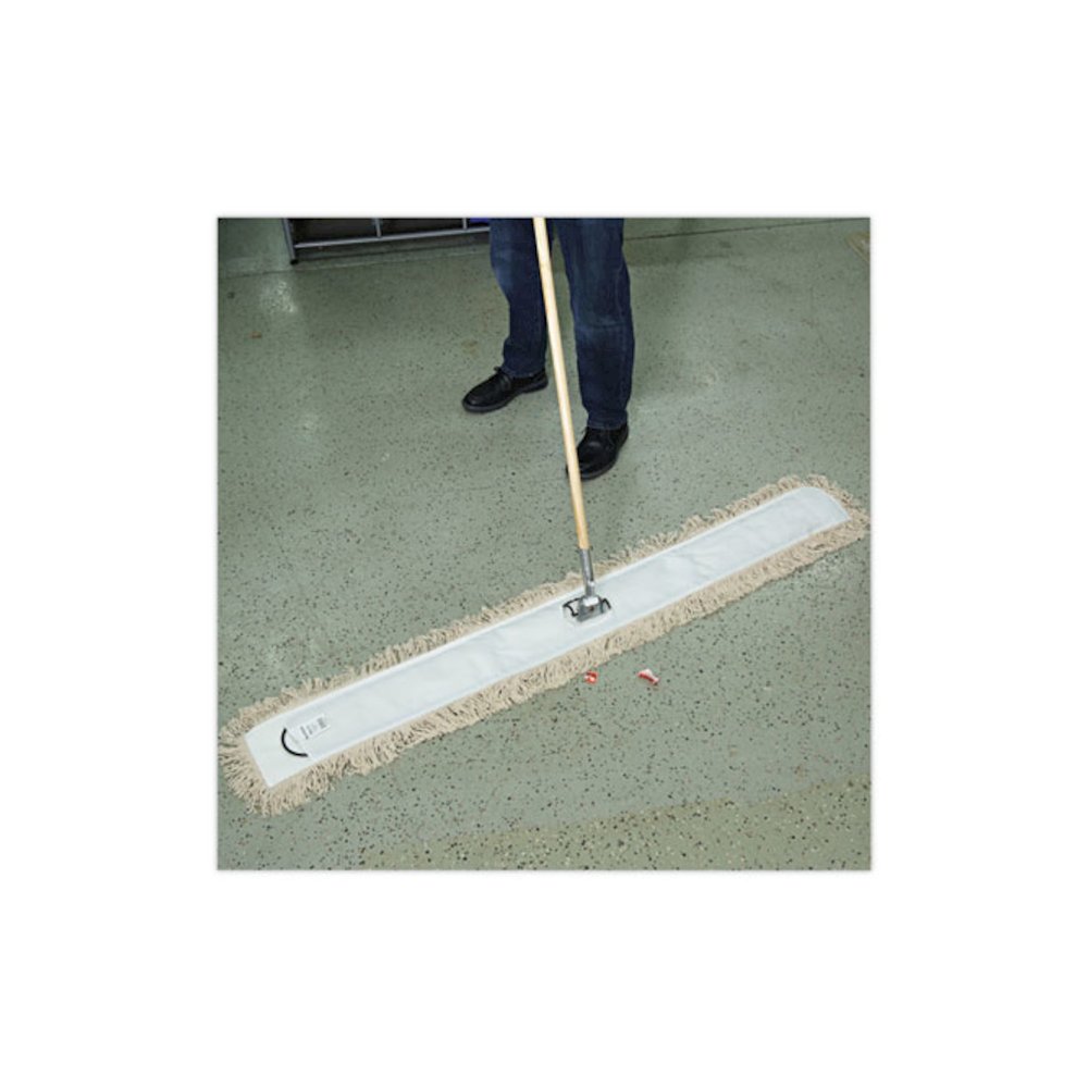 Industrial Dust Mop Head, Hygrade Cotton, 60 x 5, White. Picture 5