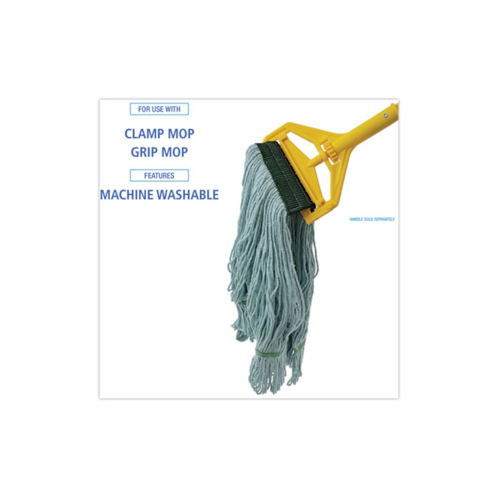 EchoMop with Looped-End Wet Head, Cotton/Rayon/Synthetic, Medium, Blue, 12/Carton. Picture 3