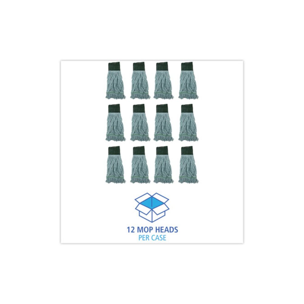 EchoMop with Looped-End Wet Head, Cotton/Rayon/Synthetic, Medium, Blue, 12/Carton. Picture 8