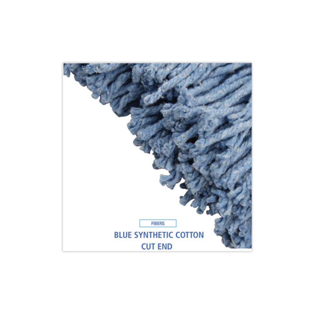 Mop Head, Standard Head, Cotton/Synthetic Fiber, Cut-End, #16., Blue. Picture 4